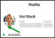 Update your profile picture: Users will not see the profile camera icon if the admin disables it.